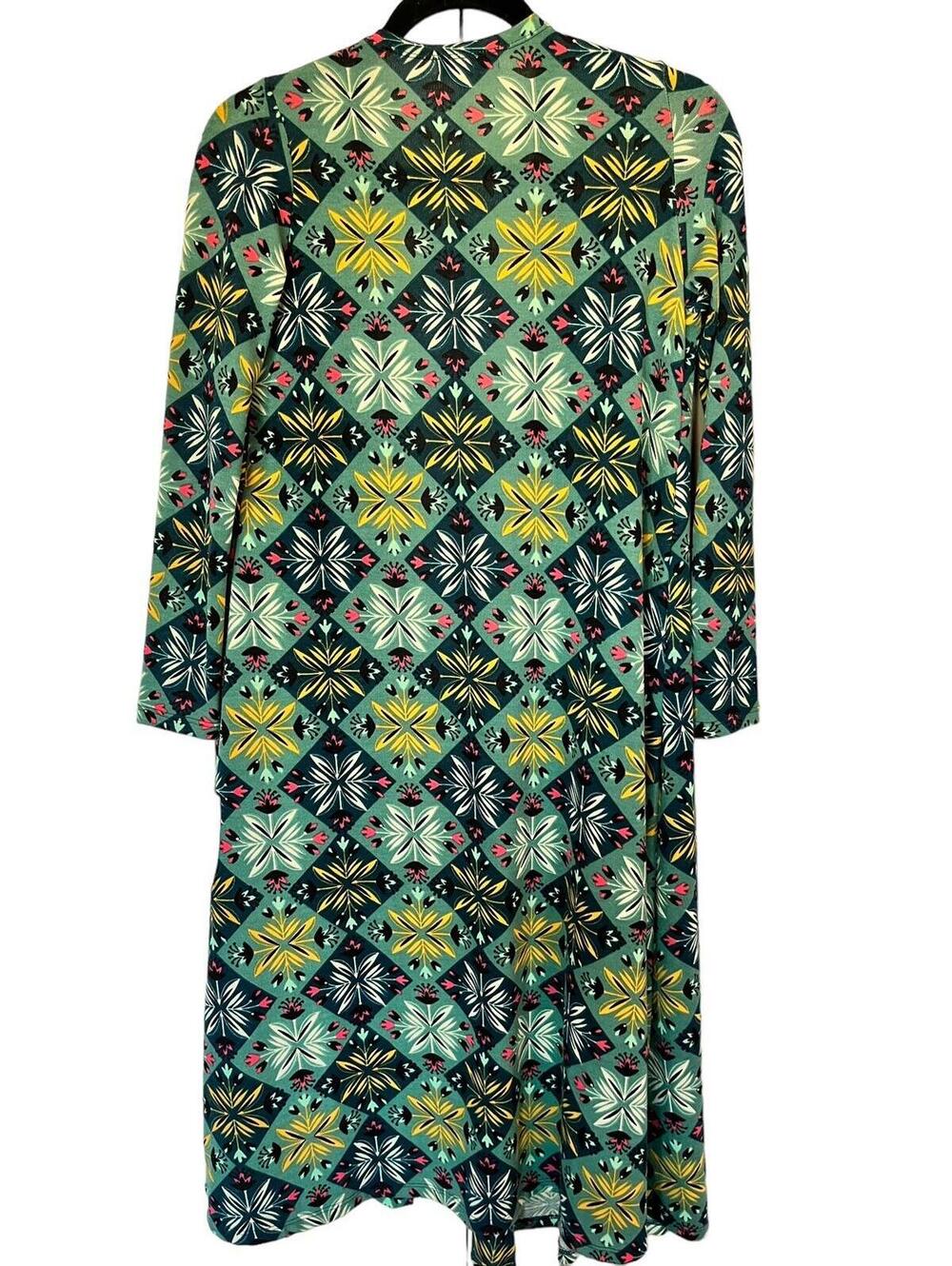 Lularoe Sarah Duster Long Cardigan Pocket Diamond Size Extra Small NWT